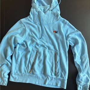 aviator nation ninja light Blue Hoodie with Logo